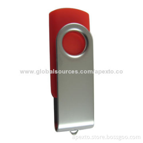 Swivel USB Flash Drive with 16GB Storage Capacity, Supports Password Protection and Bootable